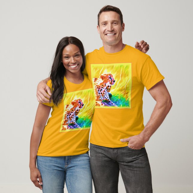 Camiseta Uma poderosa Pintura De Animais Cheetah. Compre ag (Unissex)