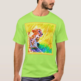 Camiseta Uma poderosa Pintura De Animais Cheetah. Compre ag