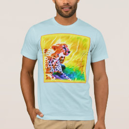 Camiseta Uma poderosa Pintura De Animais Cheetah. Compre ag