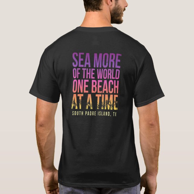 Camiseta Uma Praia Numa Época, South Padre Island Beach Sum (Verso)