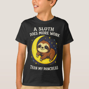 Camiseta Uma preguiça Funciona Mais - Diabetes Sensibilizaç