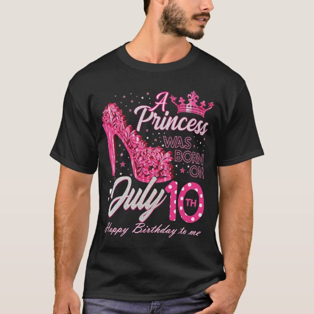 Camiseta Uma princesa foi Nascer em 10 de julho de 2010 (Frente)