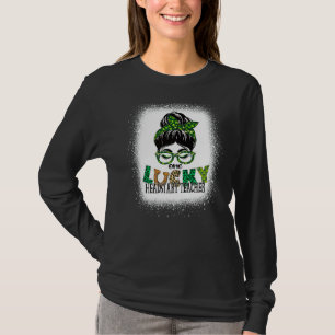 Camiseta Uma Professora Sortuda Que Começou O Cabeçalho Sol
