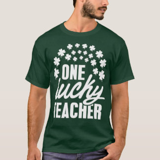 Camiseta Uma Professora Sortuda Shamrock Rainbow Clover Rua