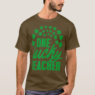 Camiseta Uma Professora Sortuda Shamrock Rainbow Clover Rua