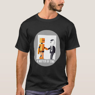 Camiseta Uma Questão de Robô do Tempo e Mãos Agitantes Huma