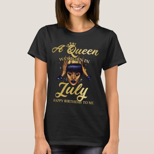 Camiseta Uma rainha de julho (Frente)