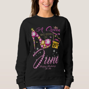Camiseta Uma Rainha Foi Nascer Em 20 De Junho Feliz Anivers