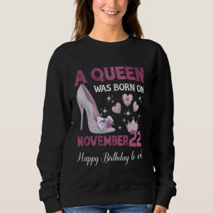 Camiseta Uma Rainha Foi Nascer Em 22 De Novembro, Girlie Bi