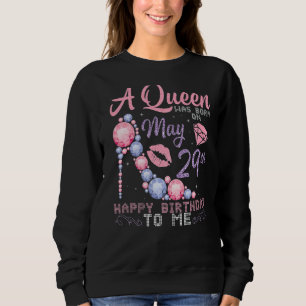 Camiseta Uma Rainha Foi Nascer Em 29 De Maio Feliz Aniversá