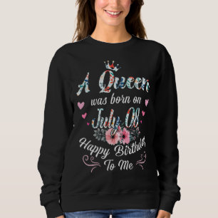 Camiseta Uma Rainha Foi Nascer Em 8 De Julho Feliz Aniversá