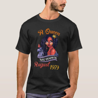 Camiseta Uma Rainha Foi Nascer Em Agosto De 1979 42º Aniver
