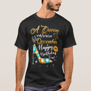 Camiseta Uma Rainha Foi Nascer Em Dezembro De Calçados De D