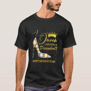 Camiseta Uma Rainha Foi Nascer Em Dezembro Feliz Aniversári