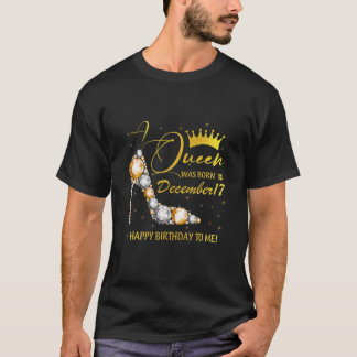 Camiseta Uma Rainha Foi Nascer Em Dezembro Feliz Aniversári
