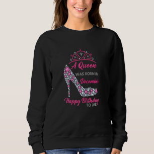 Camiseta Uma Rainha Foi Nascer Em Dezembro Feliz Aniversári