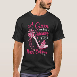 Camiseta Uma Rainha Foi Nascer Em Fevereiro De 1961 61º Ani