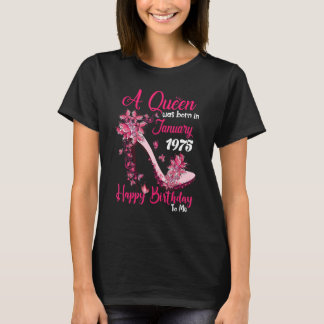 Camiseta Uma Rainha Foi Nascer Em Janeiro De 1975, 48º Bi,