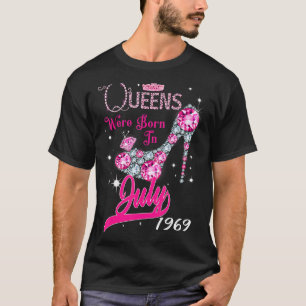 Camiseta Uma Rainha Foi Nascer Em Julho De 1969 Feliz 53º A