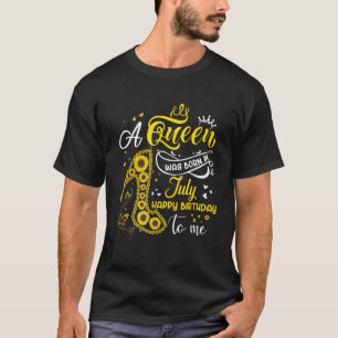 Camiseta Uma Rainha Foi Nascer Em Julho De Girassóis Felize