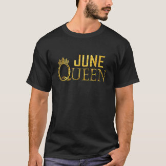 Camiseta Uma Rainha Foi Nascer Em Junho Feliz Aniversário P