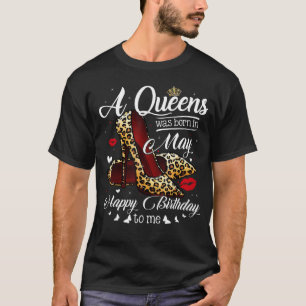 Camiseta Uma Rainha Foi Nascer Em Maio, Borboleta Vintage L
