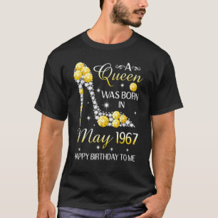 Camiseta Uma Rainha Foi Nascer Em Maio De 1967 Feliz Aniver