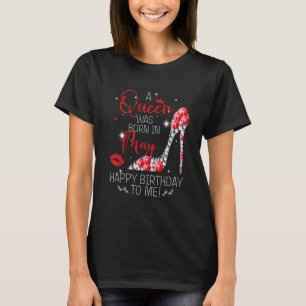 Camiseta Uma Rainha Foi Nascer Em Maio, Meninas De Aniversá