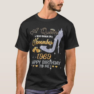 Camiseta Uma Rainha Foi Nascer Em Novembro De 1969 52º Aniv