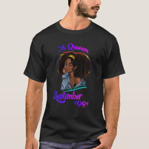 Camiseta Uma Rainha Foi Nascer Em Setembro De 1991 Diversão