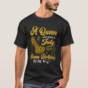 Camiseta Uma Rainha Foi Nascer No Aniversário De Julho, Alt