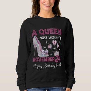 Camiseta Uma Rainha Foi Nascer No Dia 24 De Novembro, Girli