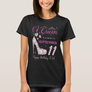 Camiseta Uma Rainha Foi Nascer No Parabéns De 11 De Setembr