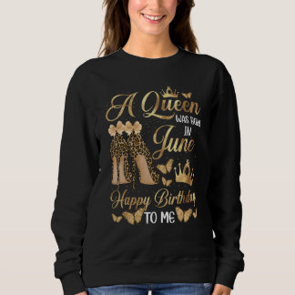 Camiseta Uma Rainha Nasceu Em Junho Saltos Leopard Queen