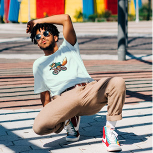 Camiseta Uma raposa andando de bicicleta BMX