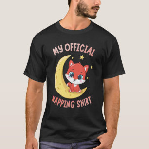 Camiseta Uma Raposa Gelada Na Lua Preparando-Se Para Arruma