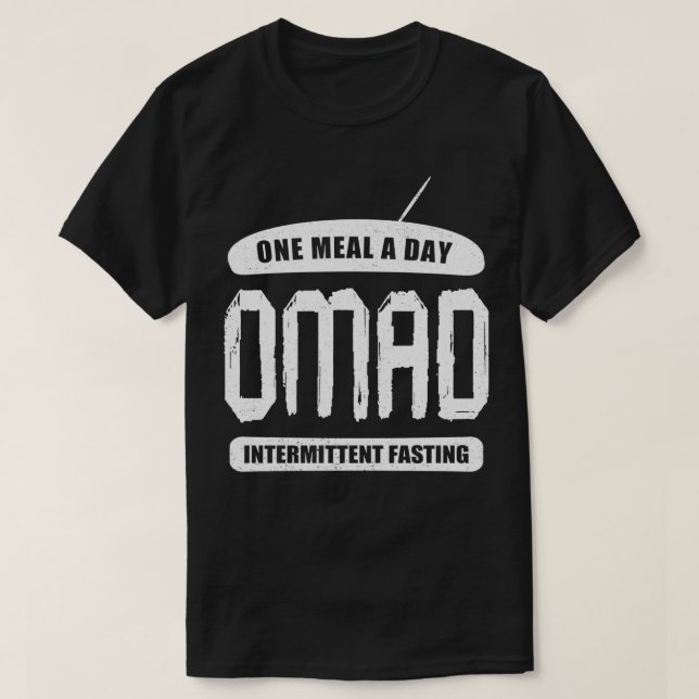 Camiseta Uma refeição por dia OMAD Festa intermitente (Frente do Design)