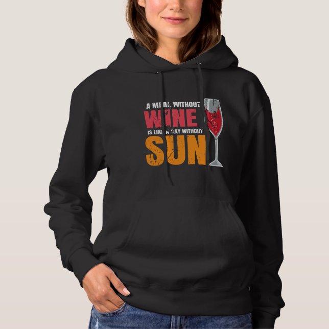 Camiseta Uma Refeição Sem Vinho É Como Um Dia Sem Sol (Frente)