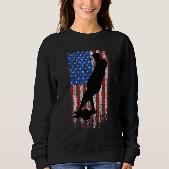 Camiseta Uma roda bandeira dos EUA One Wheel Skateboard Flo (Frente)