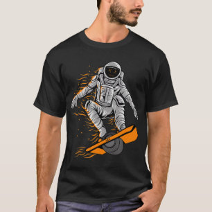 Camiseta uma roda engraçada tee astronauta OneWheel Flutuar