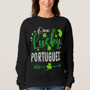 Camiseta Uma Rua De Chapéu De Leprechaun, Português, Sortud