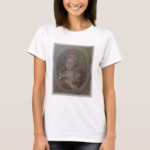 Camiseta Uma senhora Bebendo Chocolate (litho da cor)