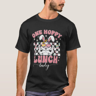 Camiseta Uma Senhora do Almoço Alegre Ovos de Páscoa Colori