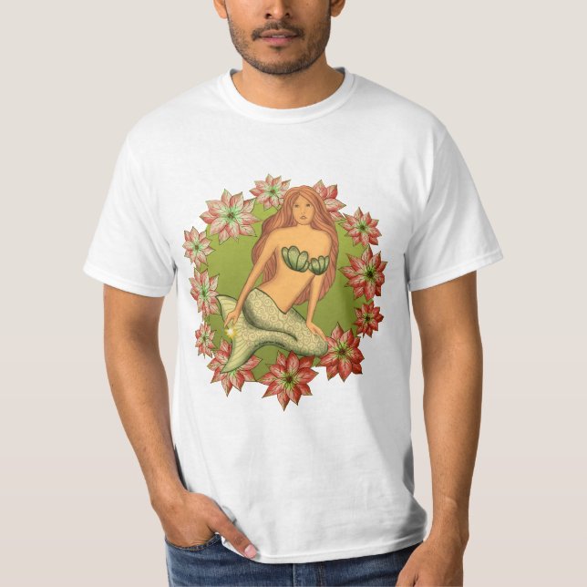Camiseta Uma Sereia de Poinsettia (Frente)