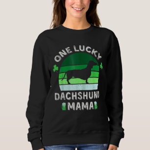 Camiseta Uma Sortuda Dachshund Mama Funny Dia de São Patríc