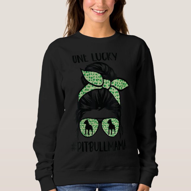 Camiseta Uma Sortuda Pitbull Mãe Rua Engraçada Patrick S Da (Frente)