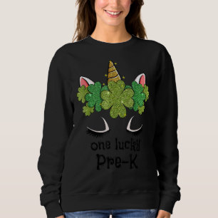 Camiseta Uma Sortuda Pré K Corno Unicórnio Enfrentando São 