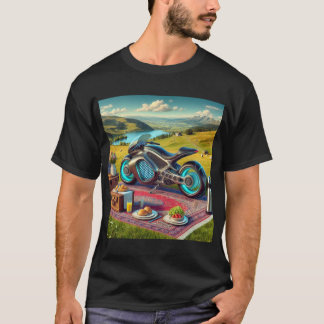 Camiseta Uma sugestão de picnic de motociclo