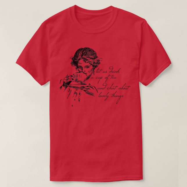 Camiseta Uma taça de chá (Frente do Design)