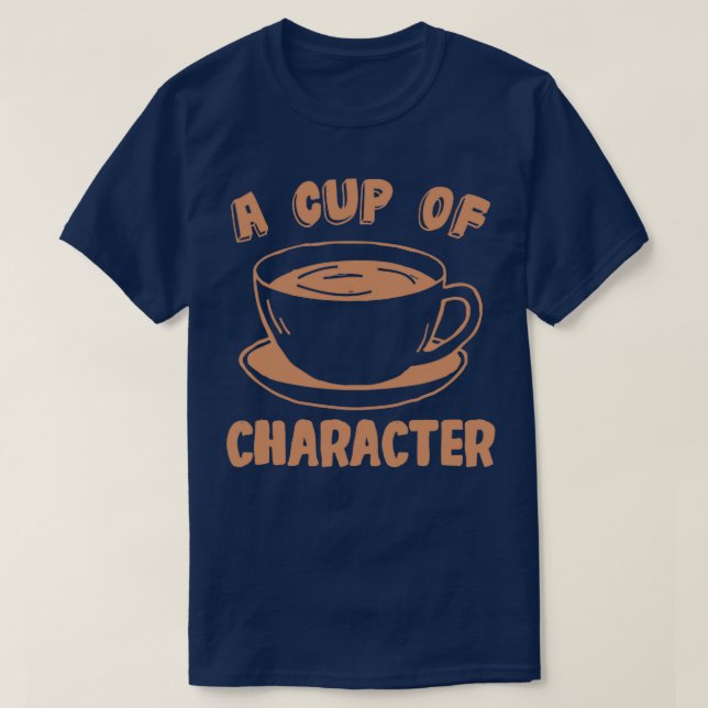 Camiseta Uma taça de personagem (Frente do Design)